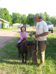 Claire and mini pony.